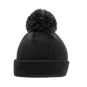 Beechfield Childrens/Kids Reflective Beanie / Black